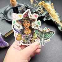 Image 2 of Stained Glass Witch Sticker Duo