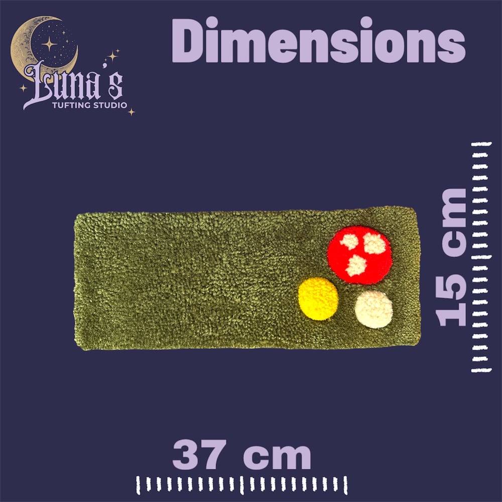 Image of 3D Mushroom Desk Rug – Red & White