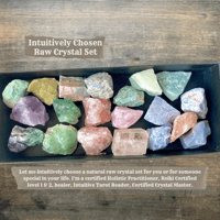 Image 2 of Intuitively Chosen Raw Crystal Set, Crystal Set + Optional Mini Reading, Spiritual Gift