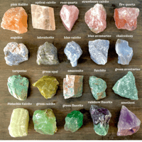 Image 1 of Intuitively Chosen Raw Crystal Set, Crystal Set + Optional Mini Reading, Spiritual Gift