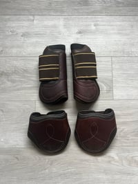 Image 2 of Set of 4 Mondega Leather Jump Boots - Large