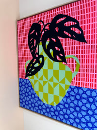 Image 9 of "Green Vase With Monstera" by Mary Finlayson
