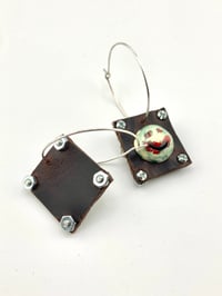 Image 3 of enameled jester earrings 