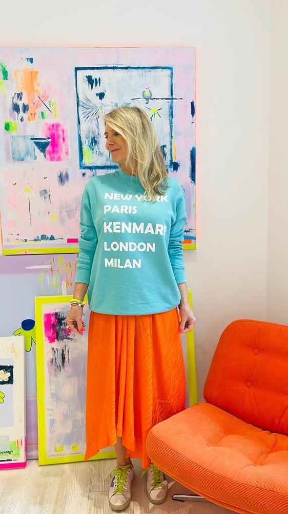 Image of Kenmare Sea Green Slogan Sweatshirt