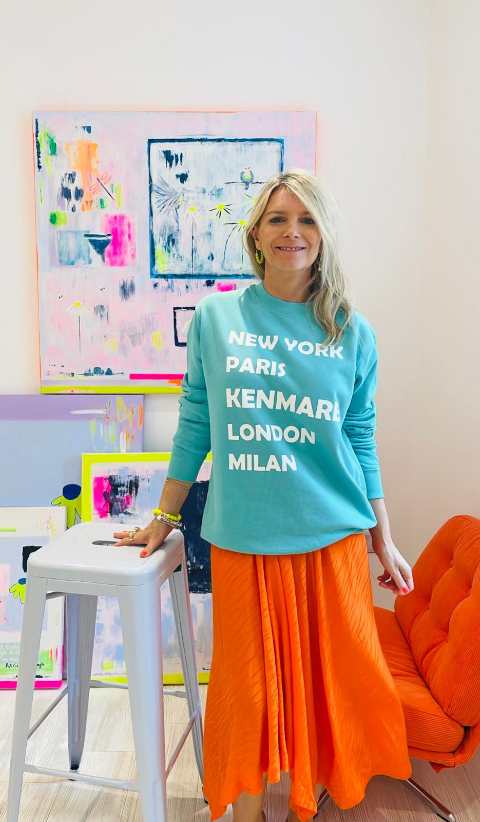 Image of Kenmare Sea Green Slogan Sweatshirt