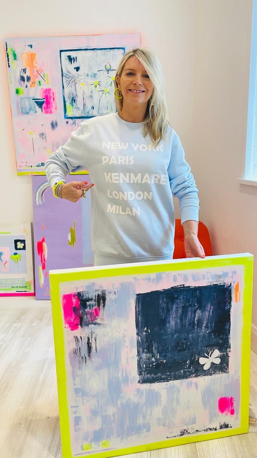 Image of Kenmare Light Blue Slogan Sweatshirt