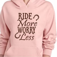 Image 1 of Ride More Worry Less horse lover shirt