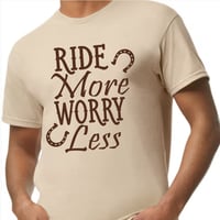 Image 2 of Ride More Worry Less horse lover shirt