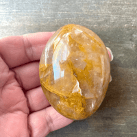 Image 3 of Golden Healer Quartz Palm Stones, Dendritic Golden Healer, For Healing, and Empowerment, 