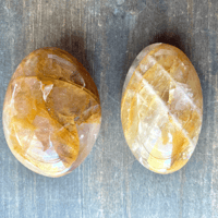 Image 2 of Golden Healer Quartz Palm Stones, Dendritic Golden Healer, For Healing, and Empowerment, 