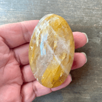 Image 5 of Golden Healer Quartz Palm Stones, Dendritic Golden Healer, For Healing, and Empowerment, 