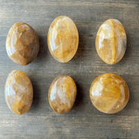 Image 6 of Golden Healer Quartz Palm Stones, Dendritic Golden Healer, For Healing, and Empowerment, 