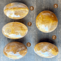 Image 8 of Golden Healer Quartz Palm Stones, Dendritic Golden Healer, For Healing, and Empowerment, 