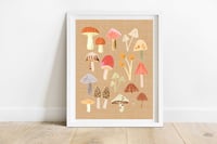 Mushroom Collage Print