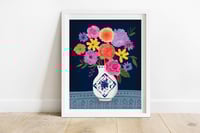 Navy Floral Print