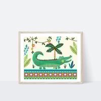 8X10 Children's Room Crocodile Wall Decor