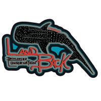 Image 1 of LAND BACK whale shark sticker