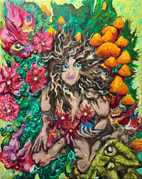 “The Garden Frog’s Keeper” Original Painting