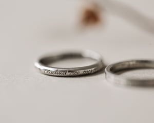 Image of SAMPLE SALE:   Latin phrase engraved rings