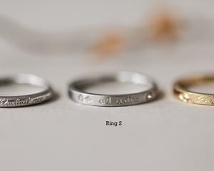 Image of SAMPLE SALE:   Latin phrase engraved rings