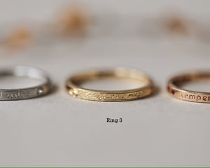 Image of SAMPLE SALE:   Latin phrase engraved rings