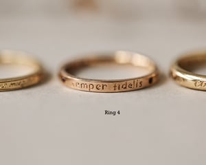 Image of SAMPLE SALE:   Latin phrase engraved rings