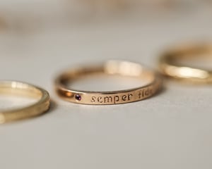 Image of SAMPLE SALE:   Latin phrase engraved rings