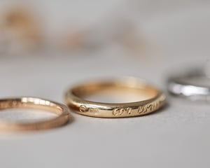 Image of SAMPLE SALE:   Latin phrase engraved rings