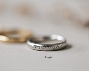 Image of SAMPLE SALE:   Latin phrase engraved rings