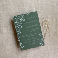 Image 3 of Personalized and Printed  5x7 cards #A1123 dainty floral vines