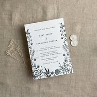 Image 3 of A7 English botanical card printed cards - raised printing -