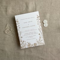 Image 4 of A7 English botanical card printed cards - raised printing -