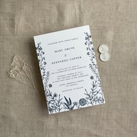 Image 6 of A7 English botanical card printed cards - raised printing -