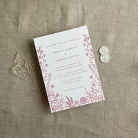 Image 7 of A7 English botanical card printed cards - raised printing -