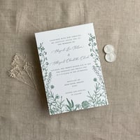 Image 8 of A7 English botanical card printed cards - raised printing -