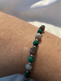 Image 3 of Stillrise - Botswana Agate and Malachite Size: 6.5