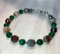 Image 2 of Stillrise - Botswana Agate and Malachite Size: 6.5