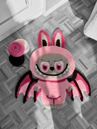 Image 2 of Pink Labubu Bat Accent Rug