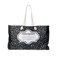 Image 1 of Teacher Tote Bag - Composition Notebook - Weekender Bag