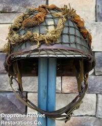 Image 5 of WWII M2 101st Airborne Helmet 501st PIR D-bale Front Seam & Firestone Paratrooper liner.