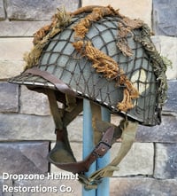Image 7 of WWII M2 101st Airborne Helmet 501st PIR D-bale Front Seam & Firestone Paratrooper liner.
