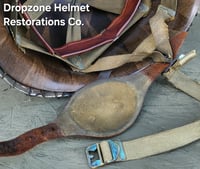Image 19 of WWII M2 101st Airborne Helmet 501st PIR D-bale Front Seam & Firestone Paratrooper liner.