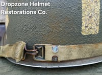 Image 11 of WWII M2 101st Airborne Helmet 501st PIR D-bale Front Seam & Firestone Paratrooper liner.
