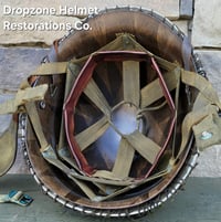 Image 17 of WWII M2 101st Airborne Helmet 501st PIR D-bale Front Seam & Firestone Paratrooper liner.