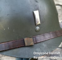 Image 18 of WWII M2 101st Airborne Helmet 501st PIR D-bale Front Seam & Firestone Paratrooper liner.