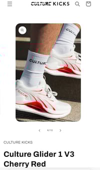 Image 3 of CULTURE GLIDER 1 V3 - WHITE AND RED OR JUST WHITE
