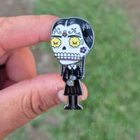 Image 1 of Wednesday Calavera Enamel Pin