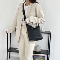 Image 6 of Bag Women's Bag New Autumn And Winter Casual Crossbody Shoulder Bag Pu Large Capacity Handbag Bucket