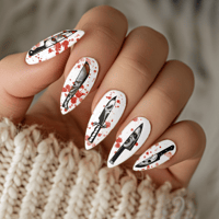 Image 1 of SLASHER HORROR KNIVES HALLOWEEN NAIL DECALS 