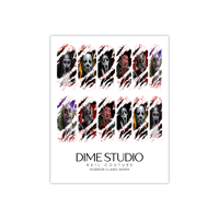 Image 7 of SLASHER CREW BLOOD SPLATTER CLAW NAIL DECALS 